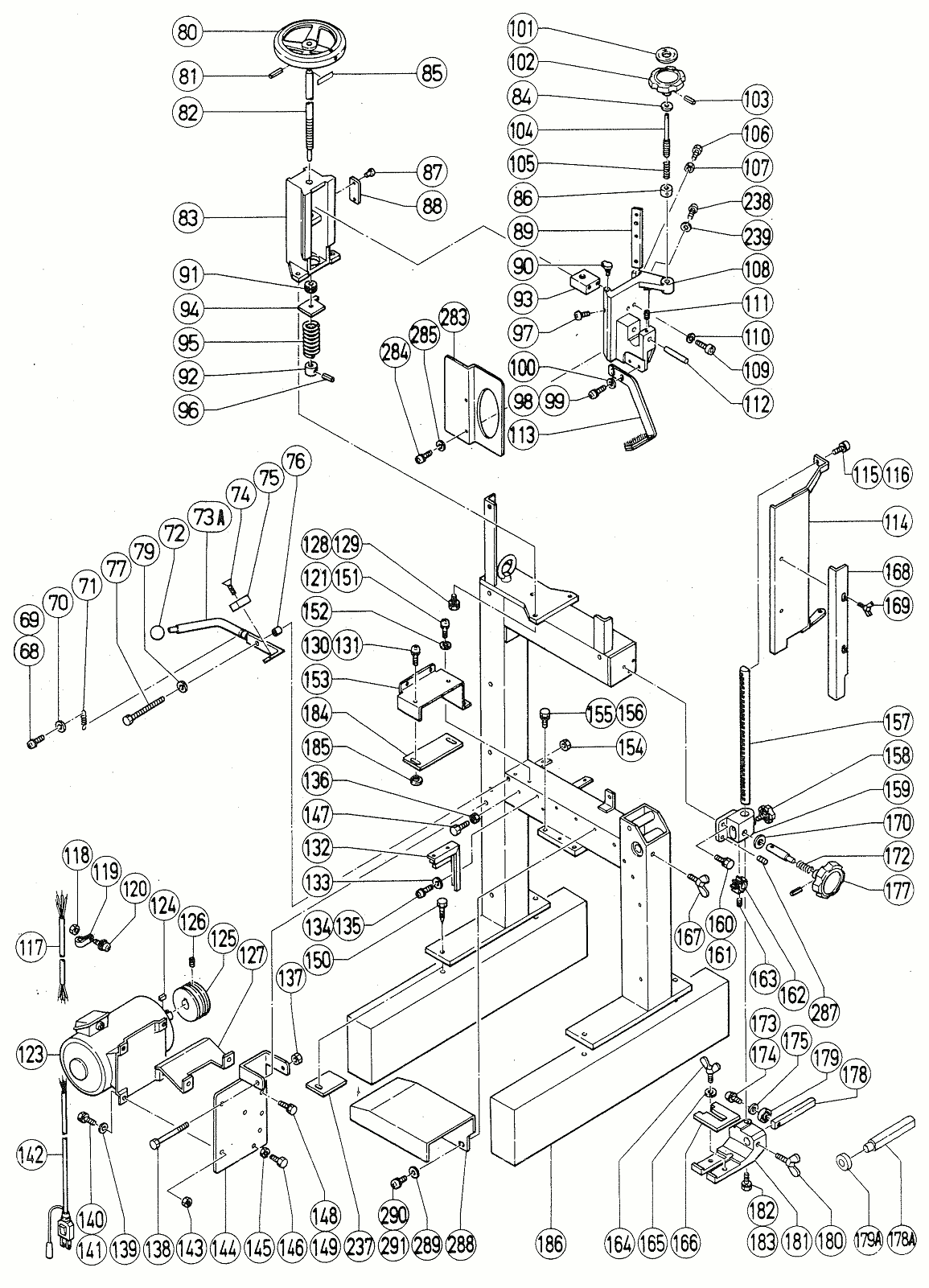 Hitachi Cb75F 14-1/2In Resaw Band Saw | Model Schematic Parts