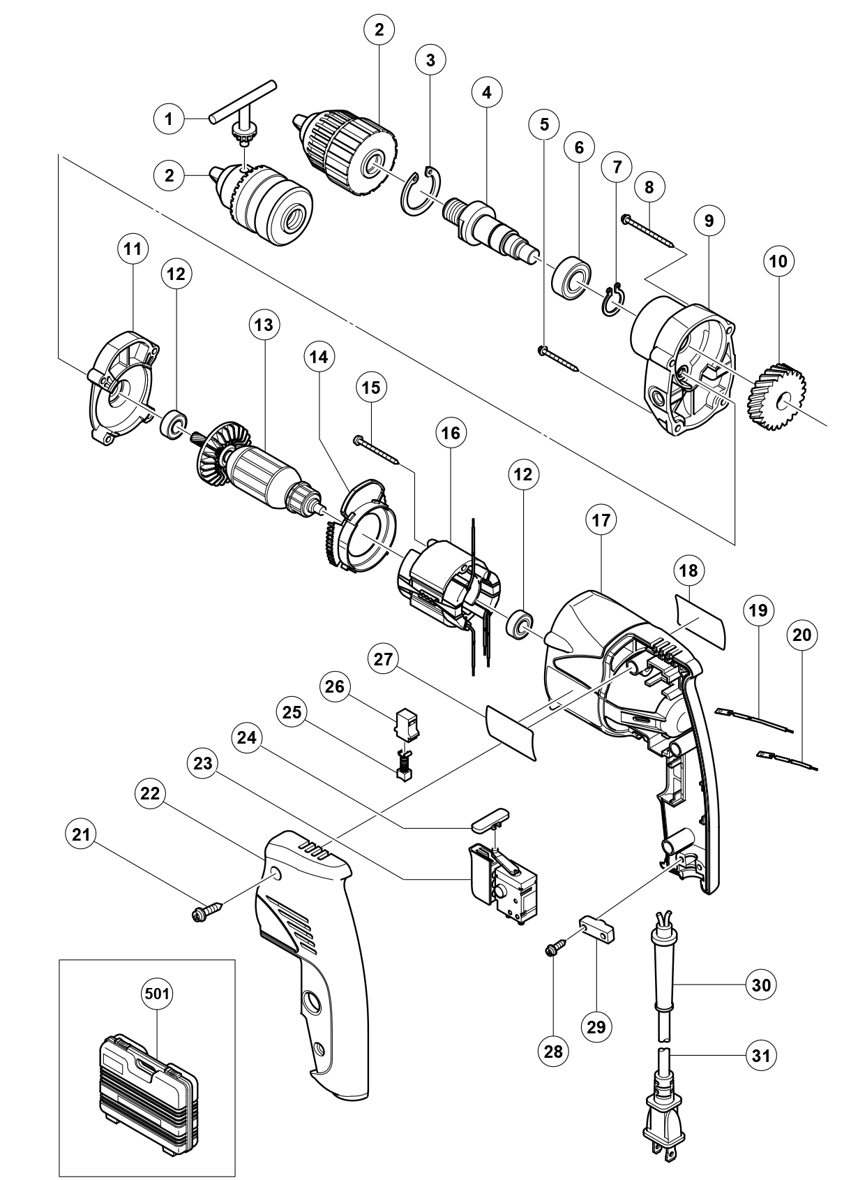 Hitachi d10vh cheap chuck replacement