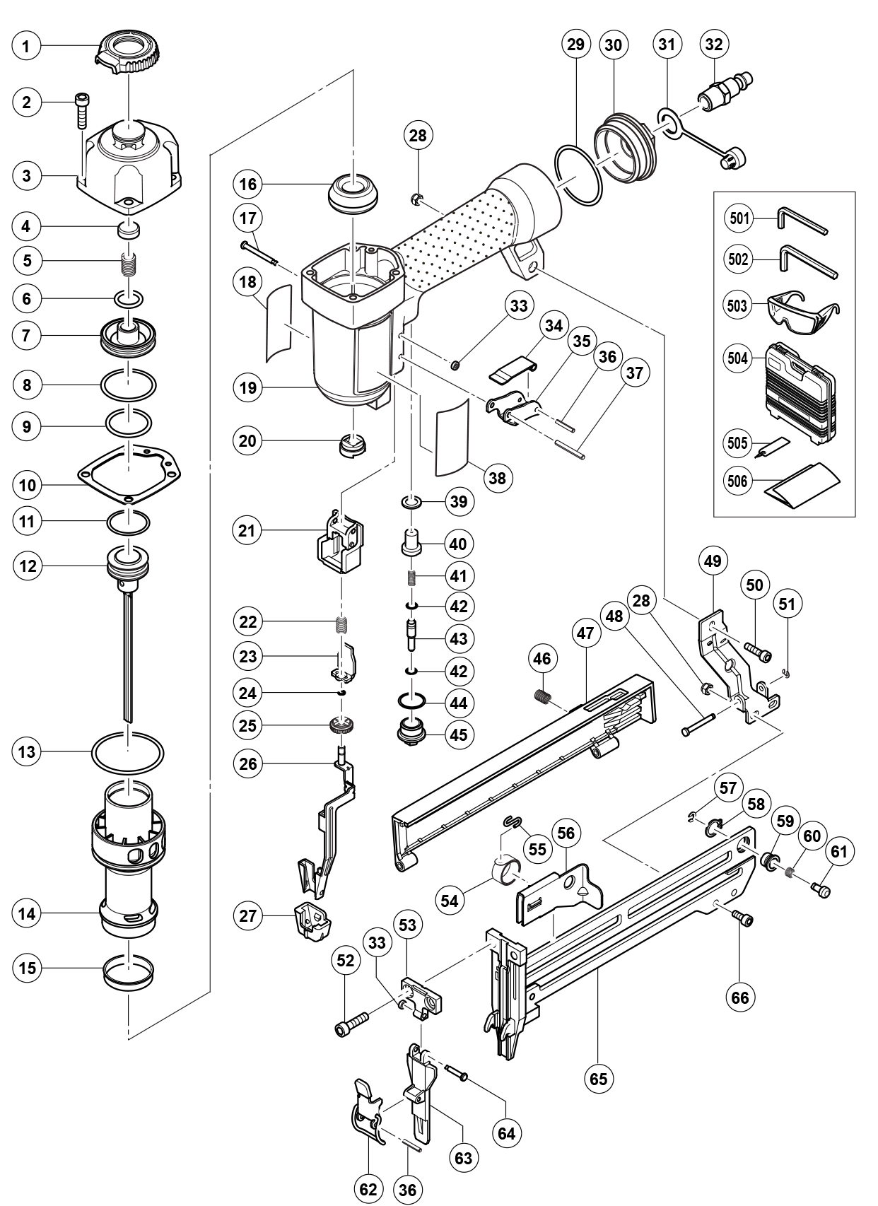 Image of Hitachi N3804AB2 staple gun