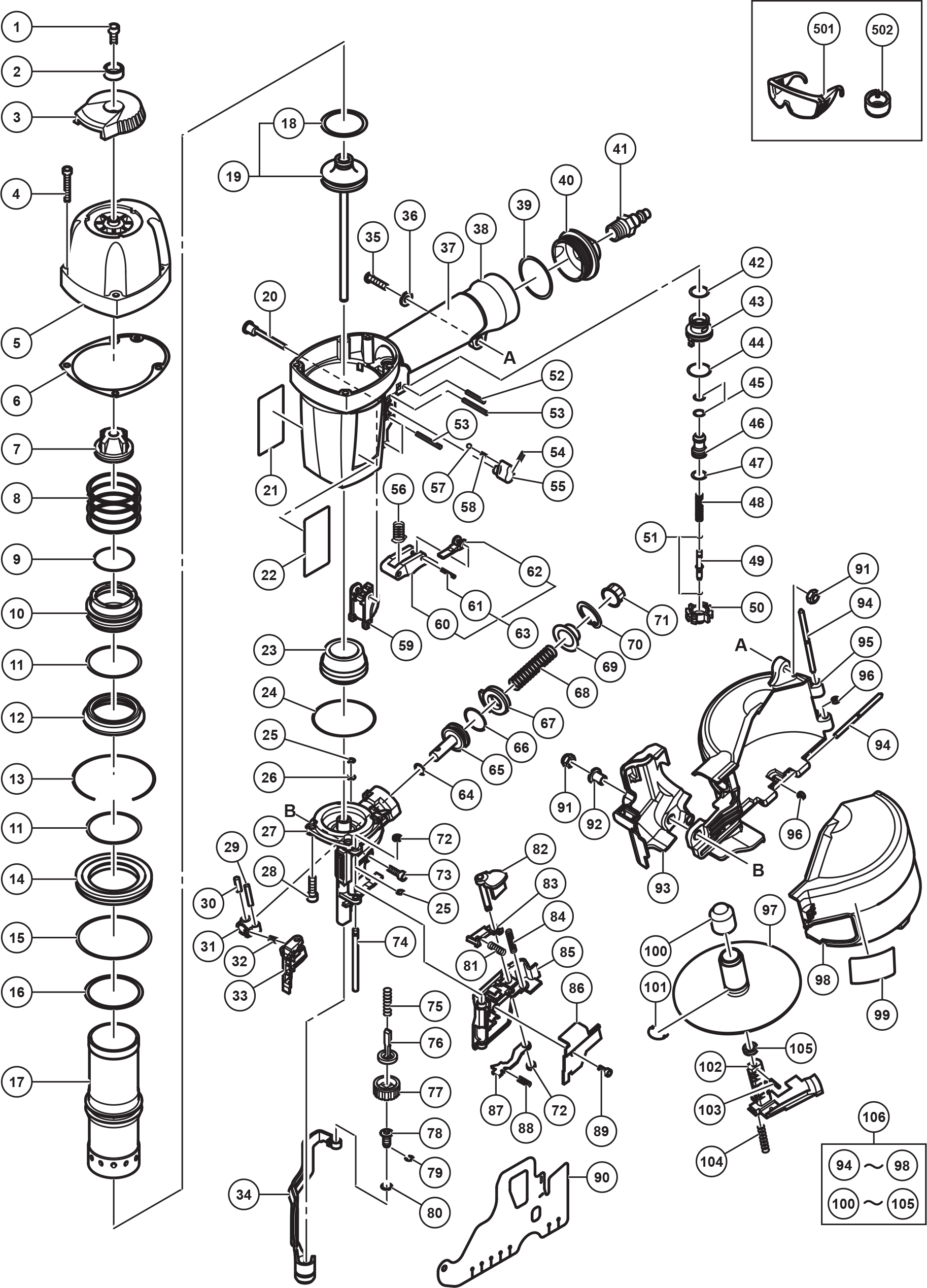 Hitachi Nv65Ah2 2-1/2