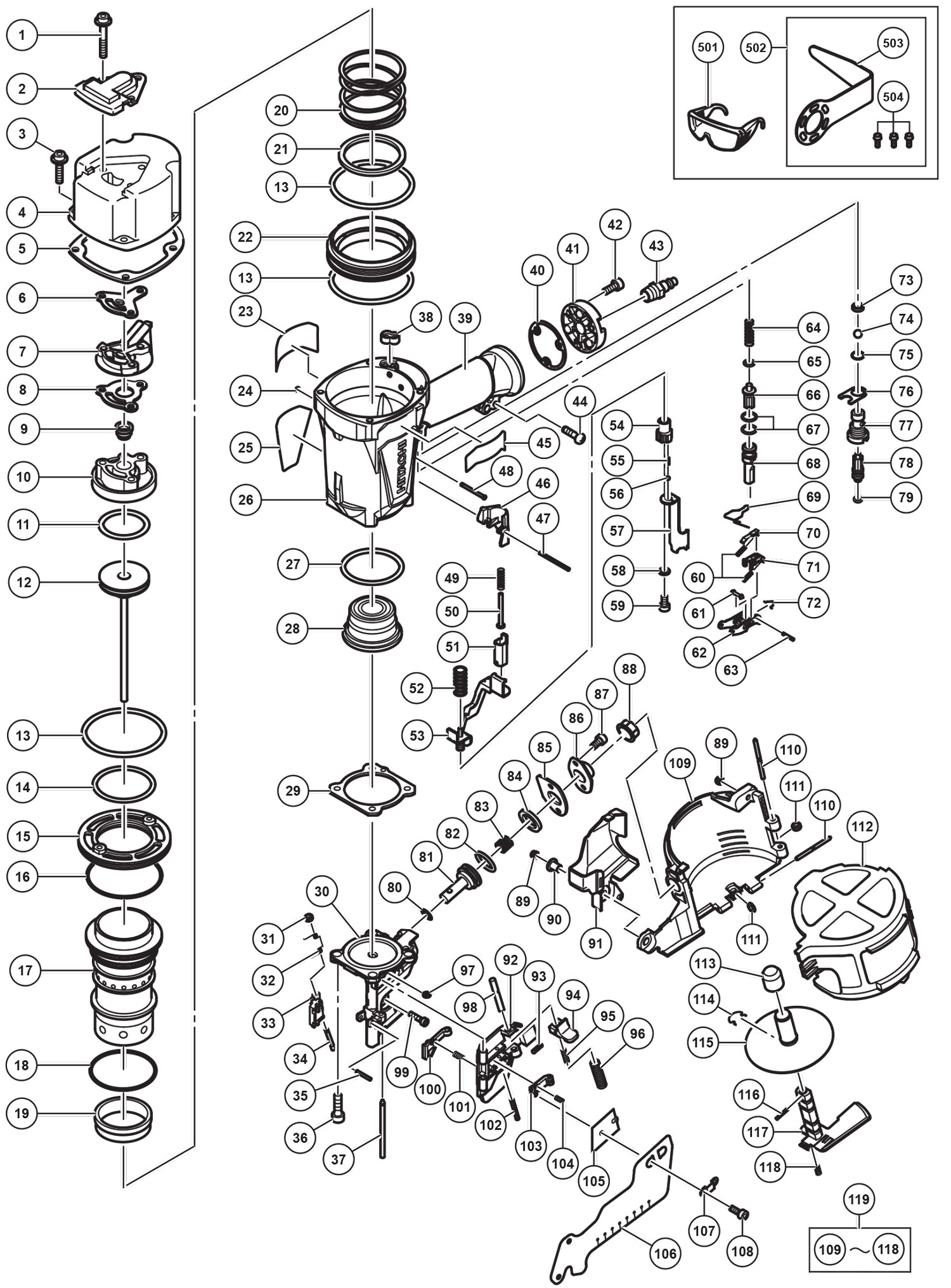 Hitachi Nv83A5 3-1/4