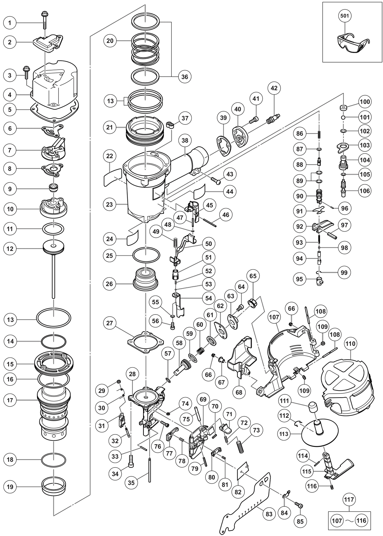 Hitachi Nv83A4 3-1/4
