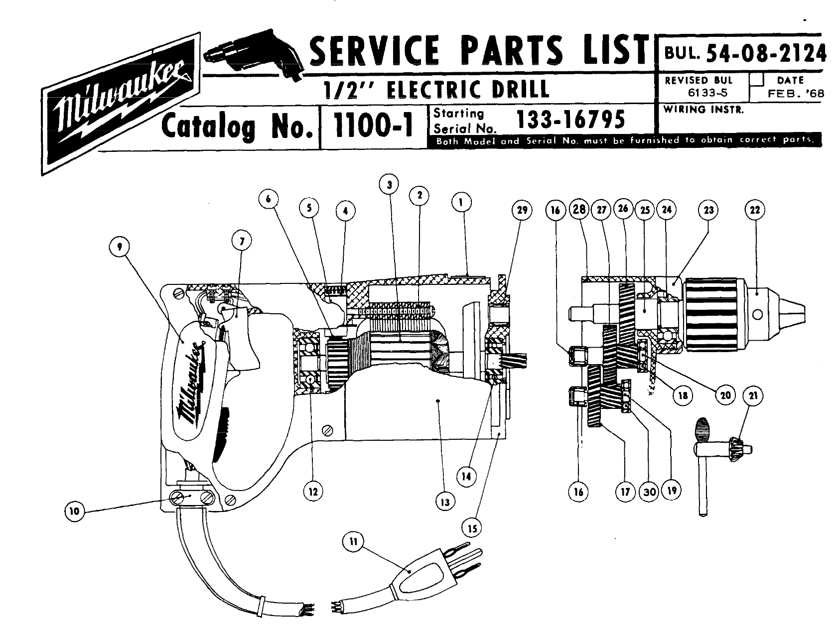 milwaukee drill wiring diagram Wiring Diagram