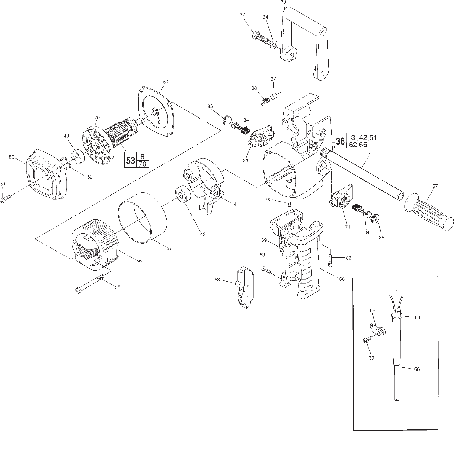 Milwaukee 1675-1_413C Two Speed Hole Hawg | Model Schematic Parts ...