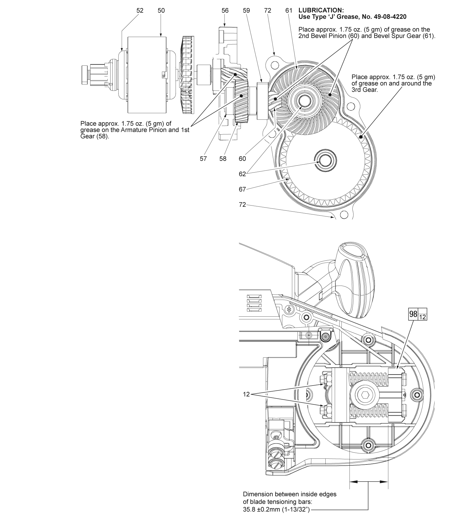 Milwaukee 262920_C14A Cordless 18V Compact Band Saw Model Schematic