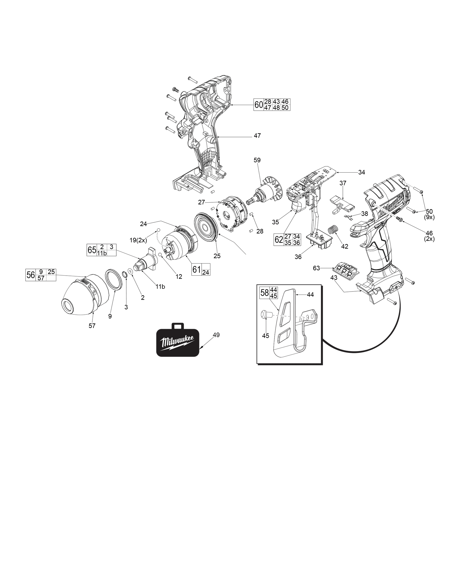 Milwaukee 2654 22 E55D M18 Fuel 3 8