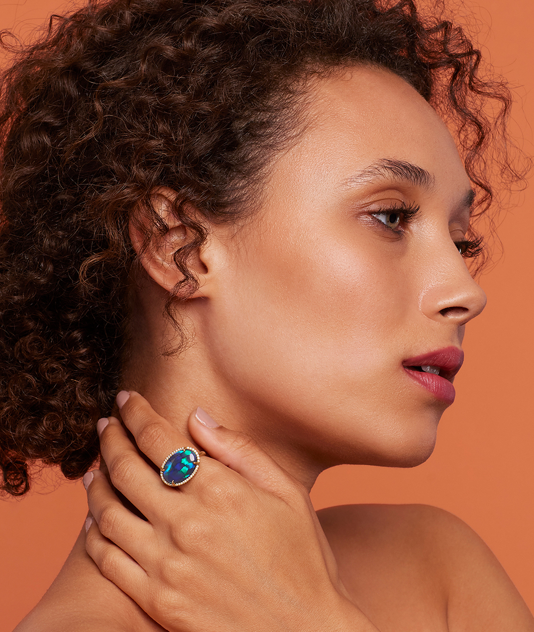 A pavé diamond-studded halo ring setting frames an opal cabochon just right.SHOP OPAL PAVÉ OVAL RINGS