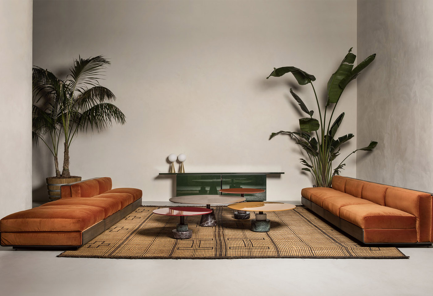The 1974 Life sofa rereleased by Acerbis in 2020. Photo inside the Acerbis showroom in Milan © Alberto-Strada c/o Acerbis. 