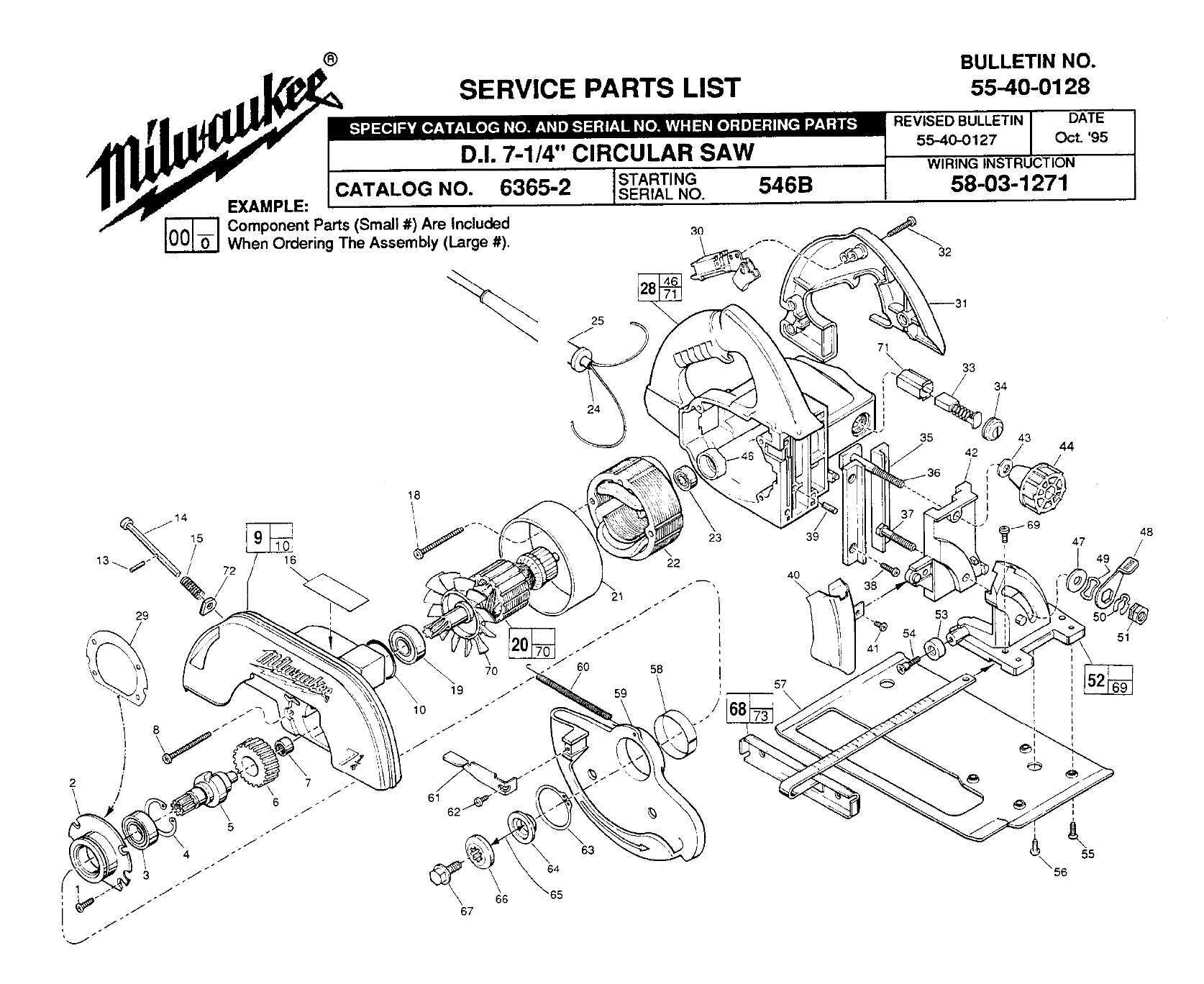 Milwaukee skill discount saw parts