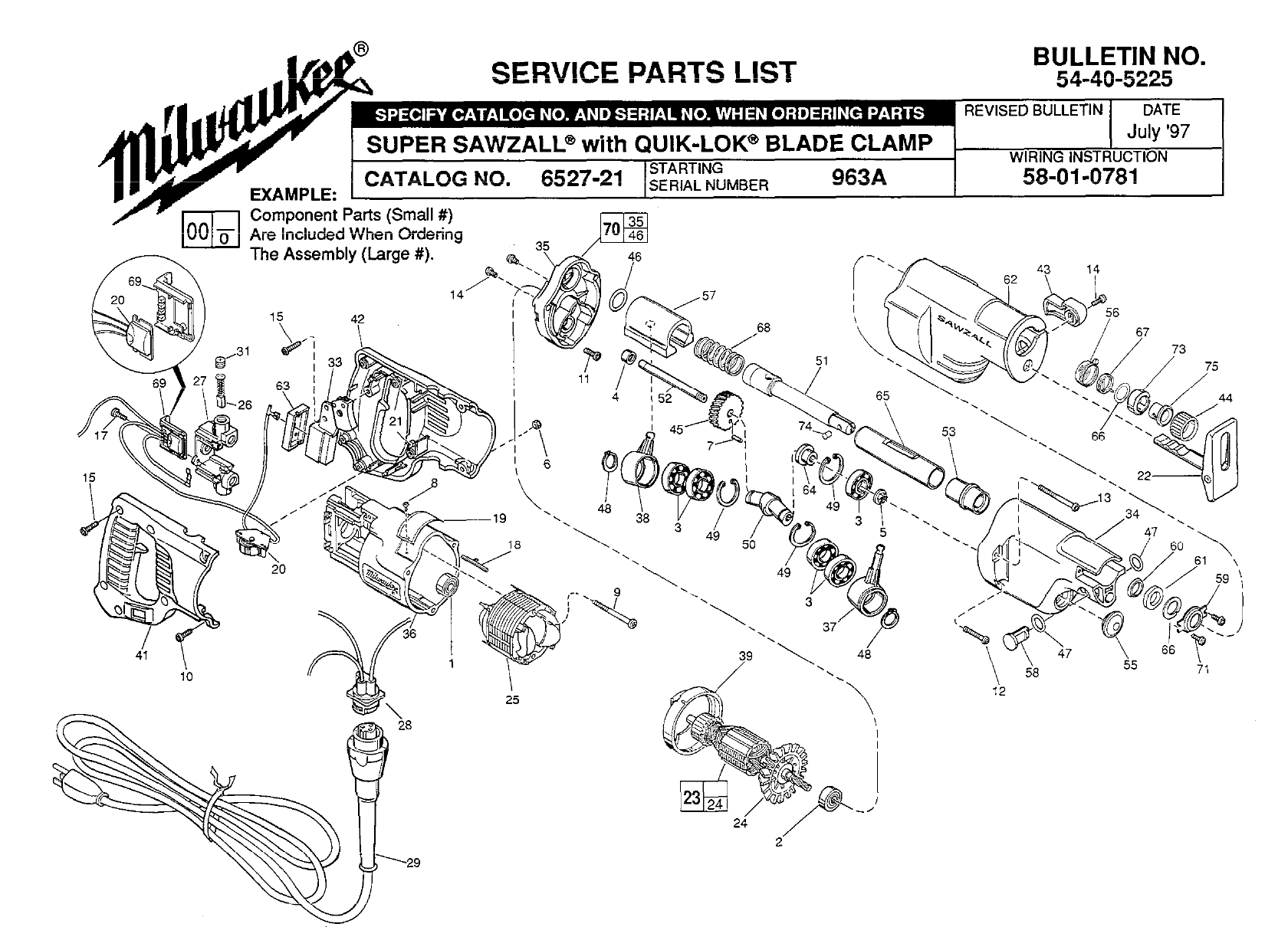 Milwaukee super best sale sawzall 6527