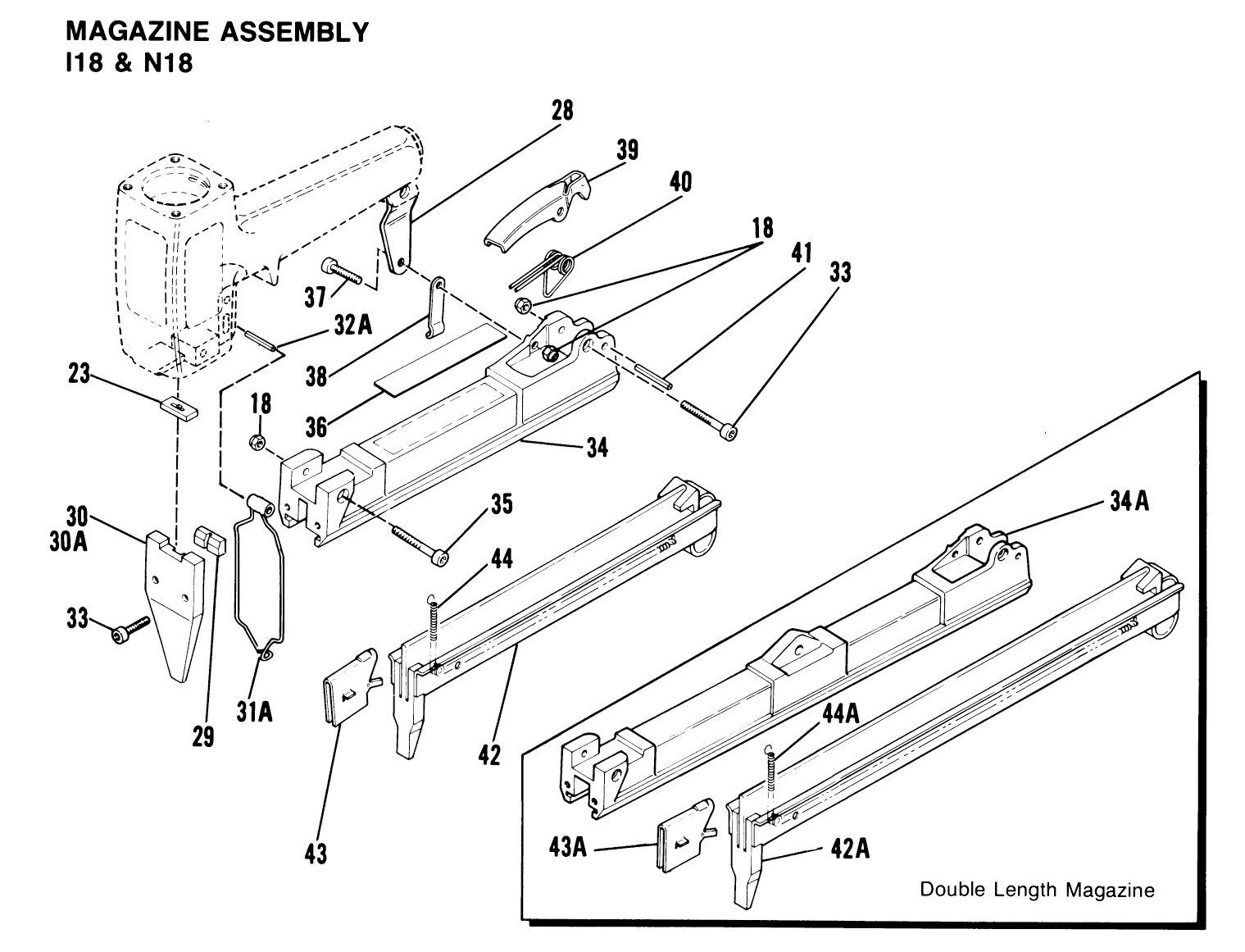 Paslode 2118_29-N18 Narrow Crown Stapler | Model Schematic Parts ...