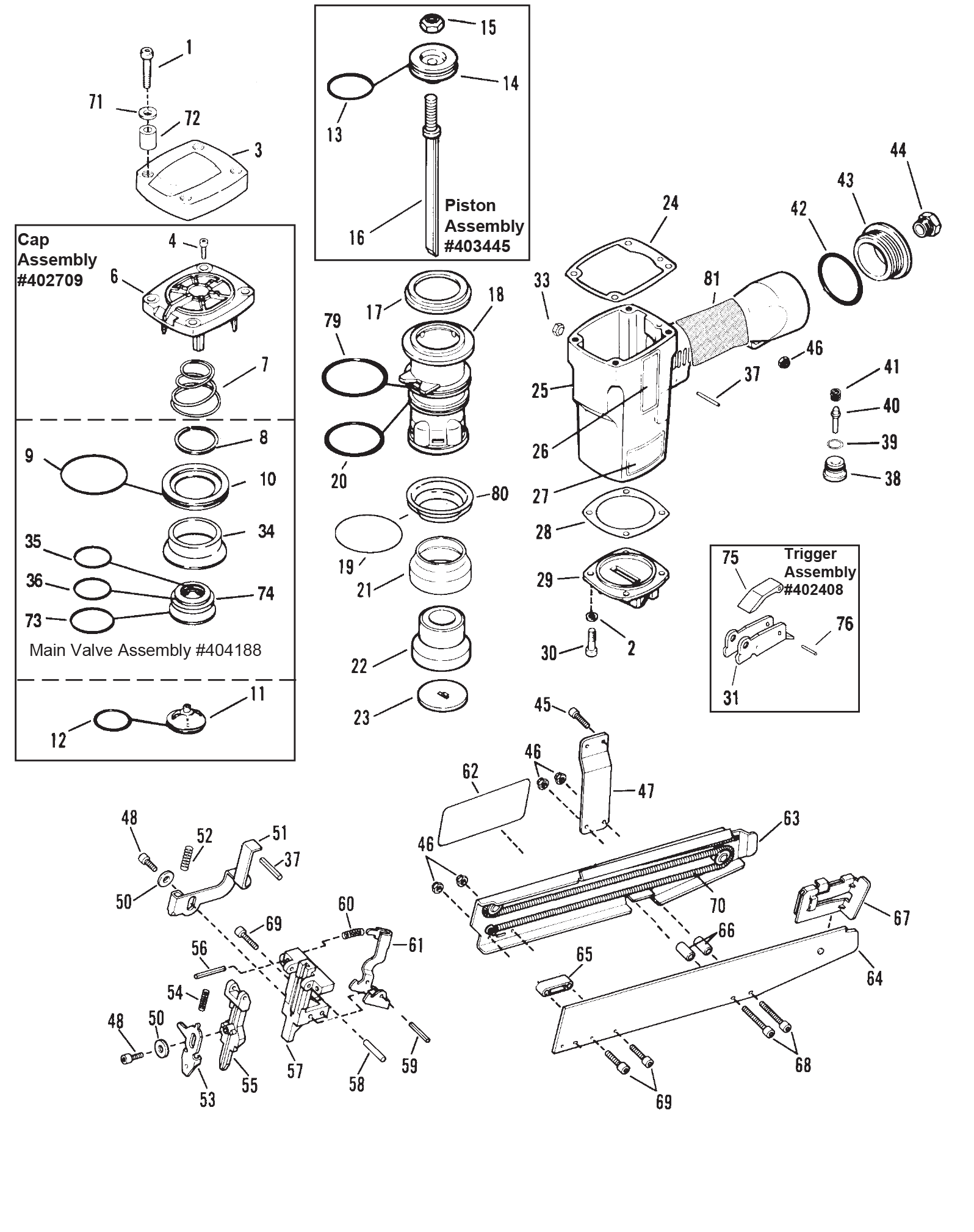 Paslode 3150-38_N18 Stapler | Model Schematic Parts Diagram — Toolbarn.com