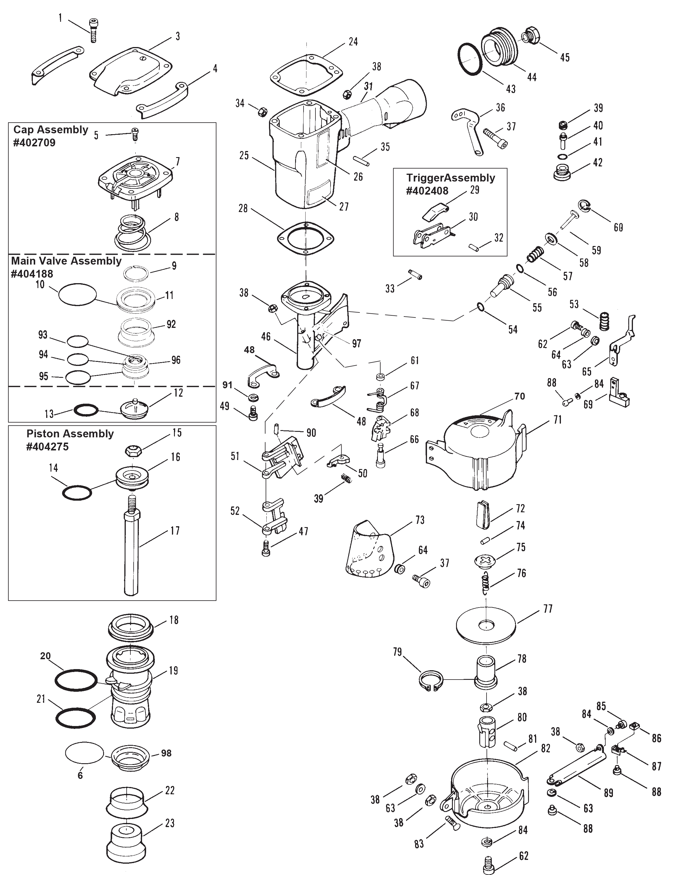 Paslode 3175_Rcu Roofing Coil Nailer Model Schematic Parts Diagram