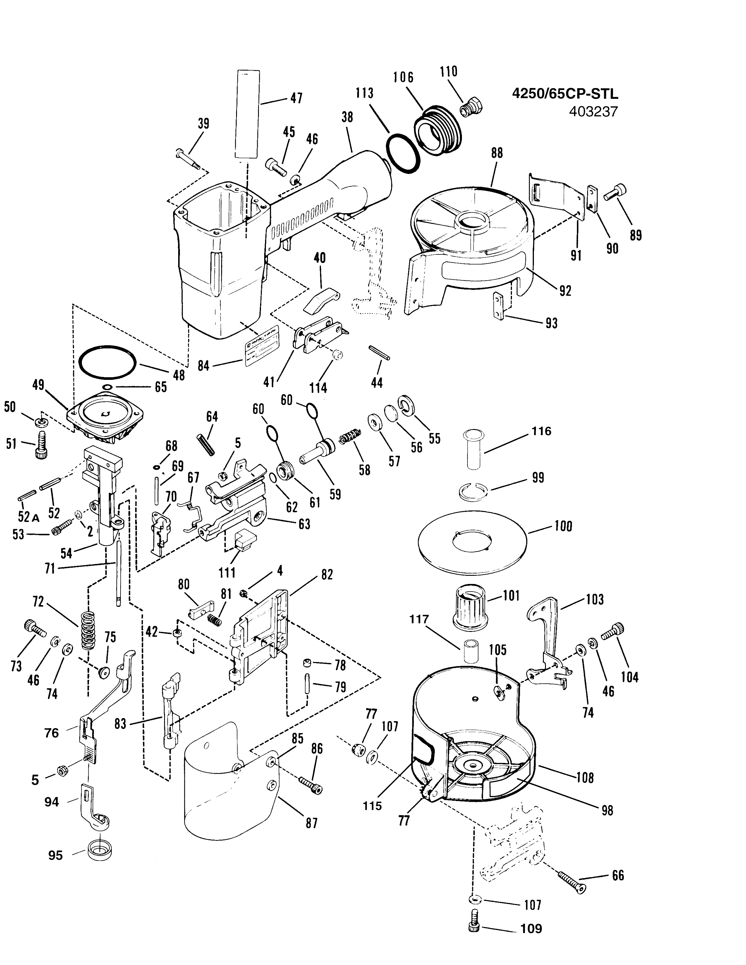 Paslode 4250-65Cp_Stl Coil Nailer | Model Schematic Parts Diagram ...