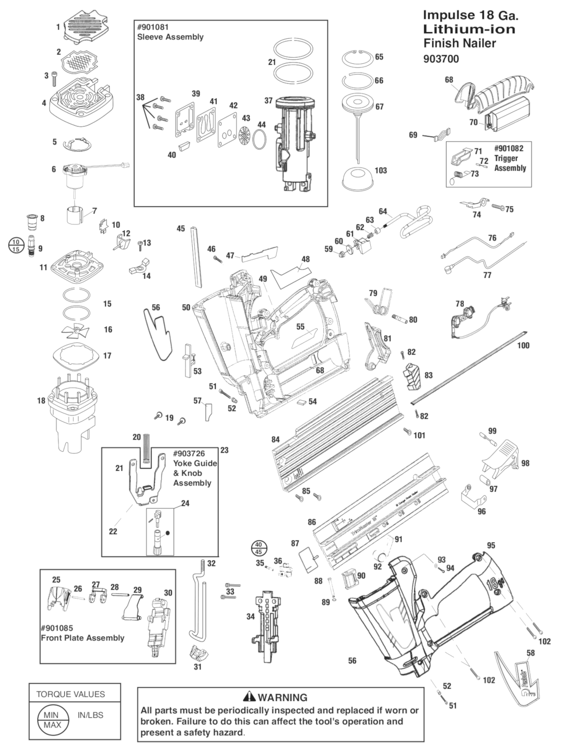 Paslode Im-Li200 Impulse Lithium-Ion 18 Gauge Finish Nailer ...