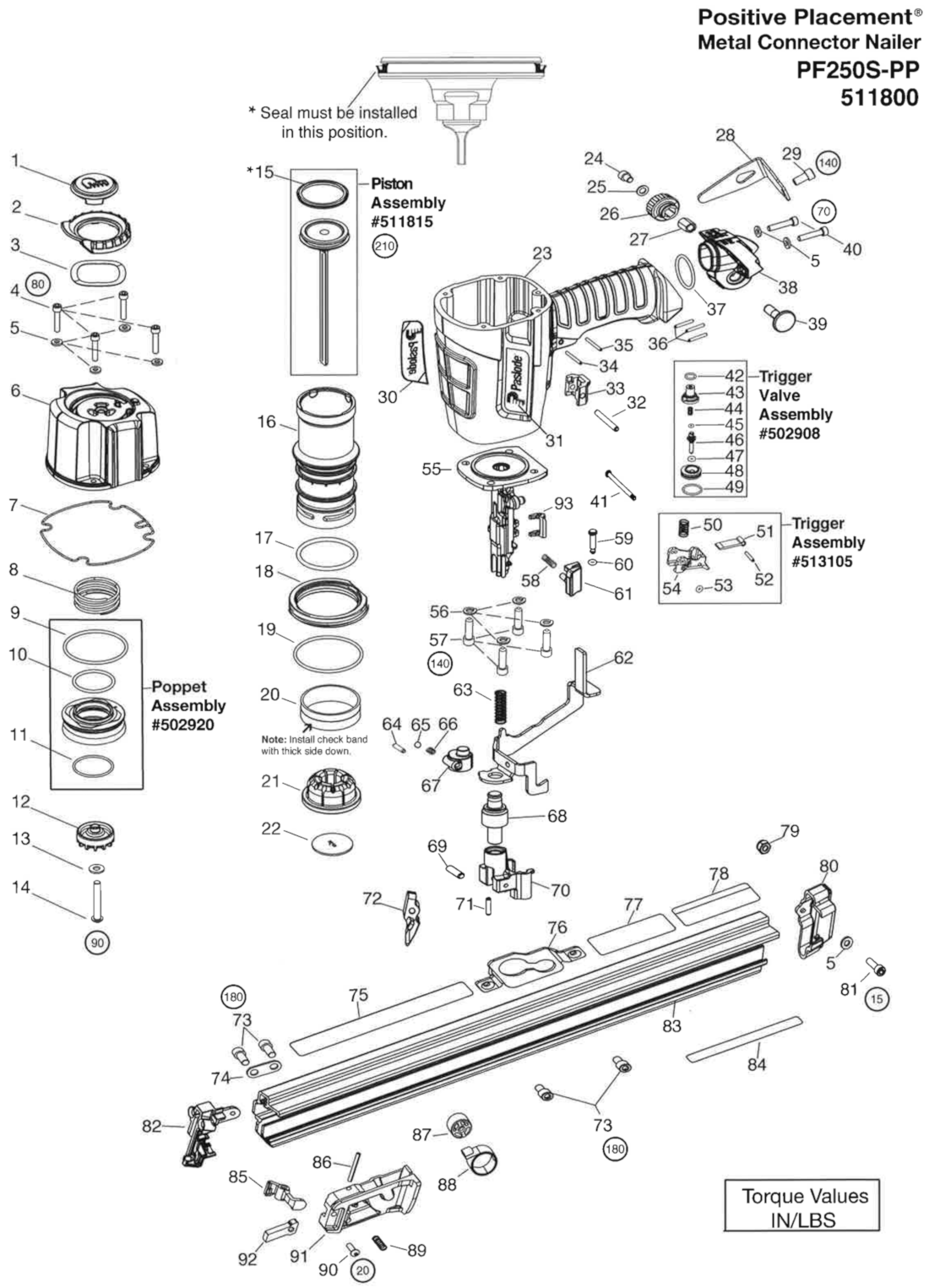 Paslode Pf250S-Pp Positive Placement Metal Connector Nailer ...