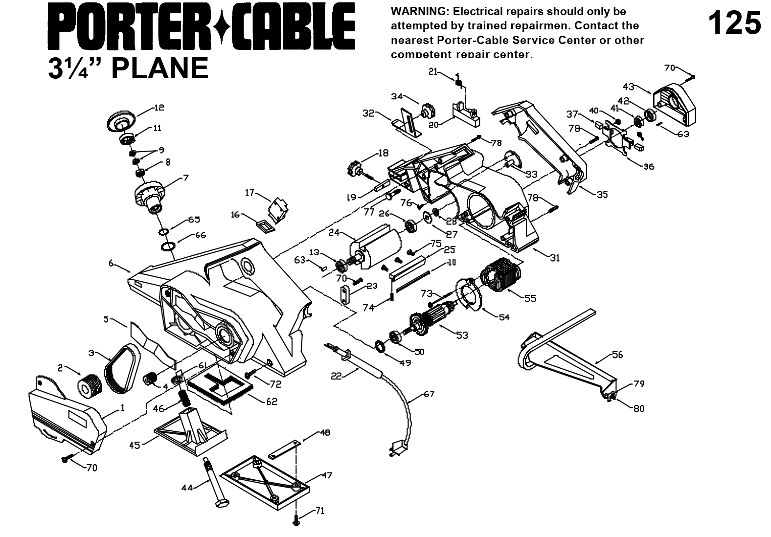 Porter Cable 125 3 1 4