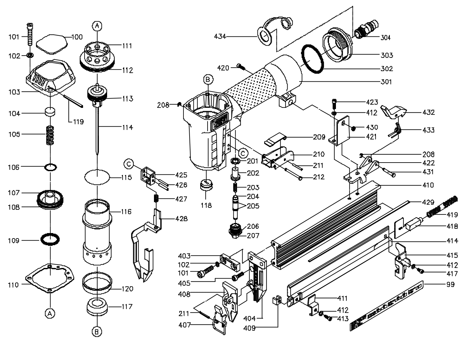 Porter Cable Fc350a Parts Diagram For Porter Cable Fc350a Fr