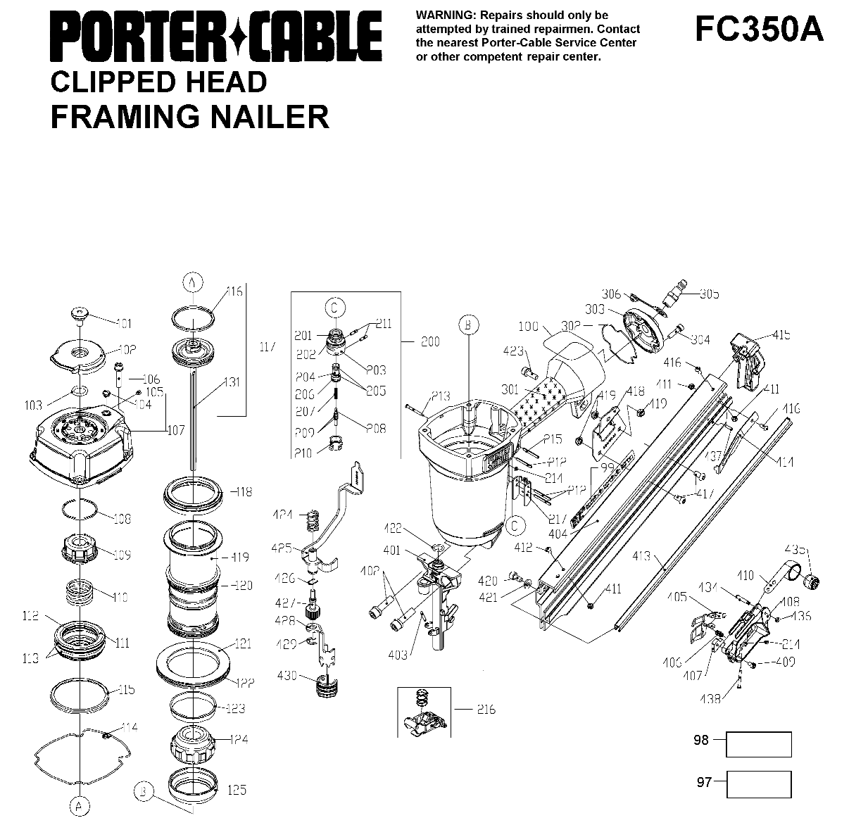 Porter Cable Fc350A 3 1 2