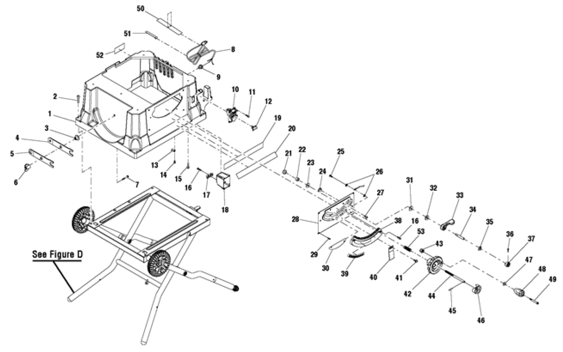 Kalkun Mælkehvid Akkumulering Ryobi Rts31 10" Table Saw With Wheeled Stand | Model Schematic Parts  Diagram — Toolbarn.com