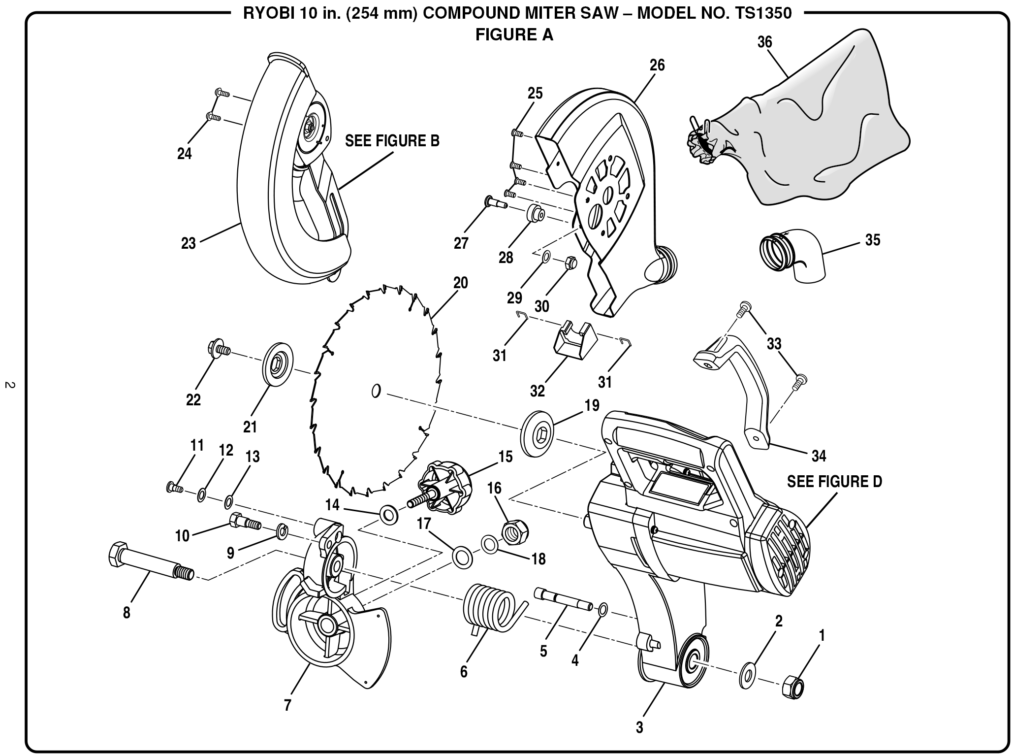 Ryobi Miter Saw Parts Diagram