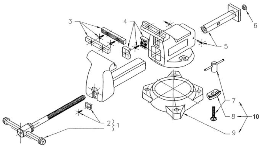 Wilton 63187 High Visibility Safety 5 Vise With Swivel Base 1550