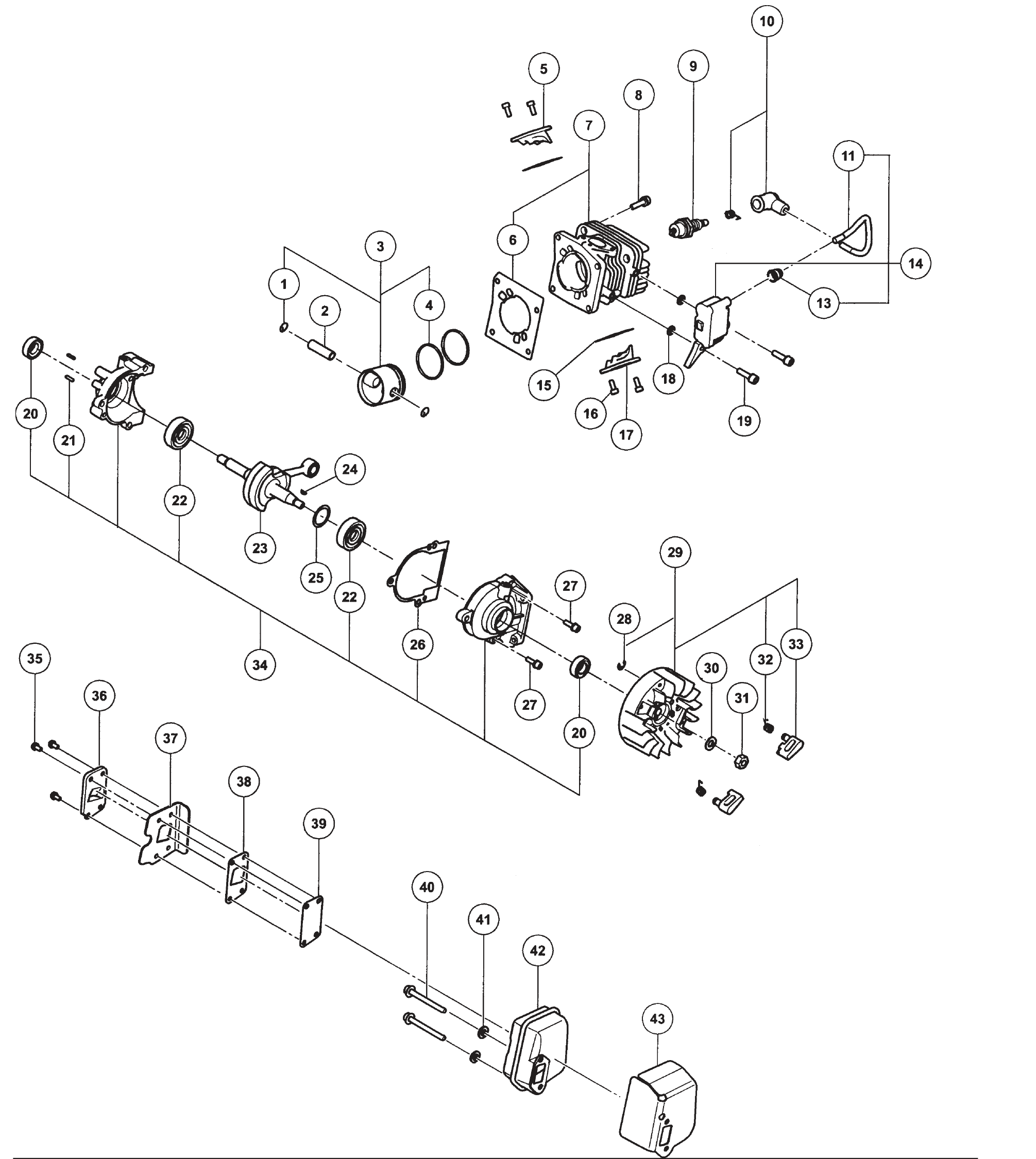 Tanaka Tcs-3351Pfs 32Cc Rear Handle Chain Saw | Model Schematic Parts ...