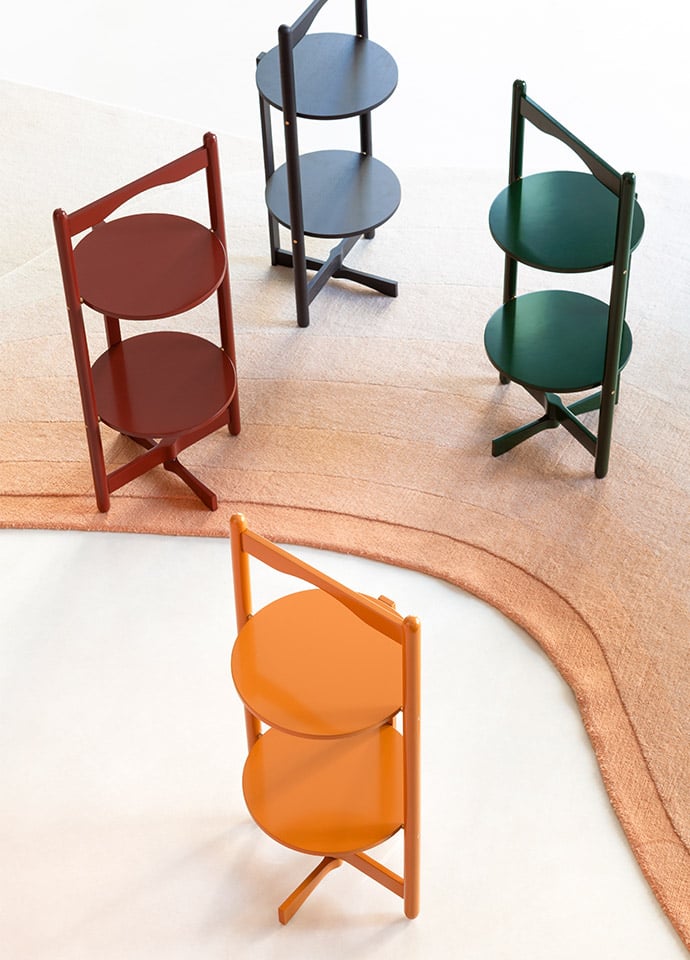 The Florian folding table first designed by Vico Magistretti in 1989 and re-released this year by Acerbis. Photo c/o Acerbis. 
