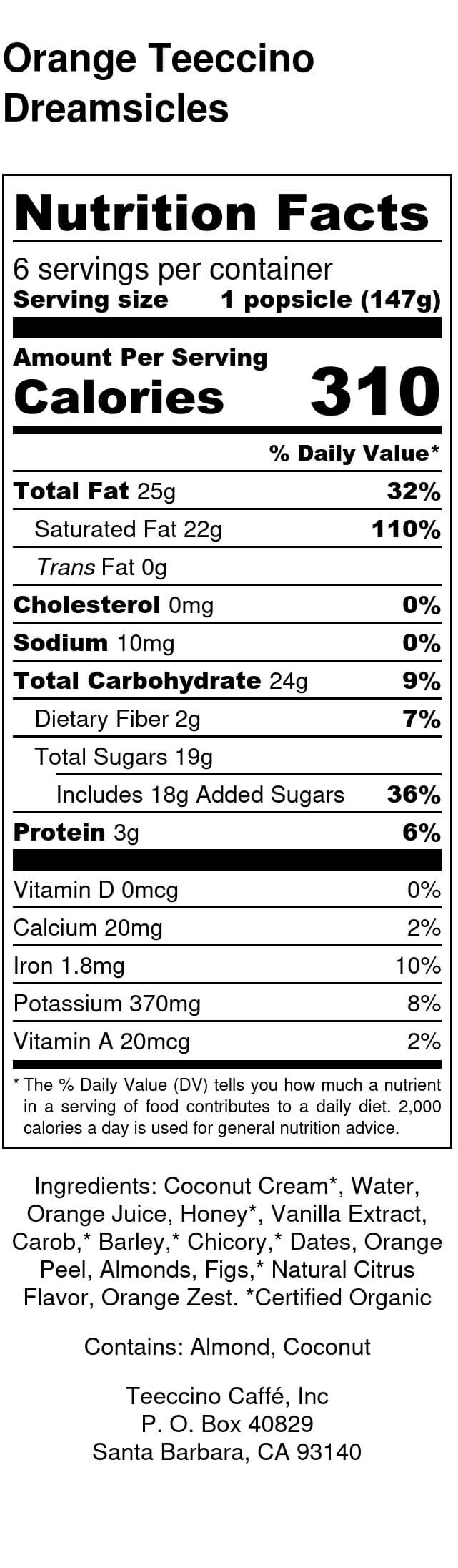 Teeccino Orange Dreamsicle Teeccino
