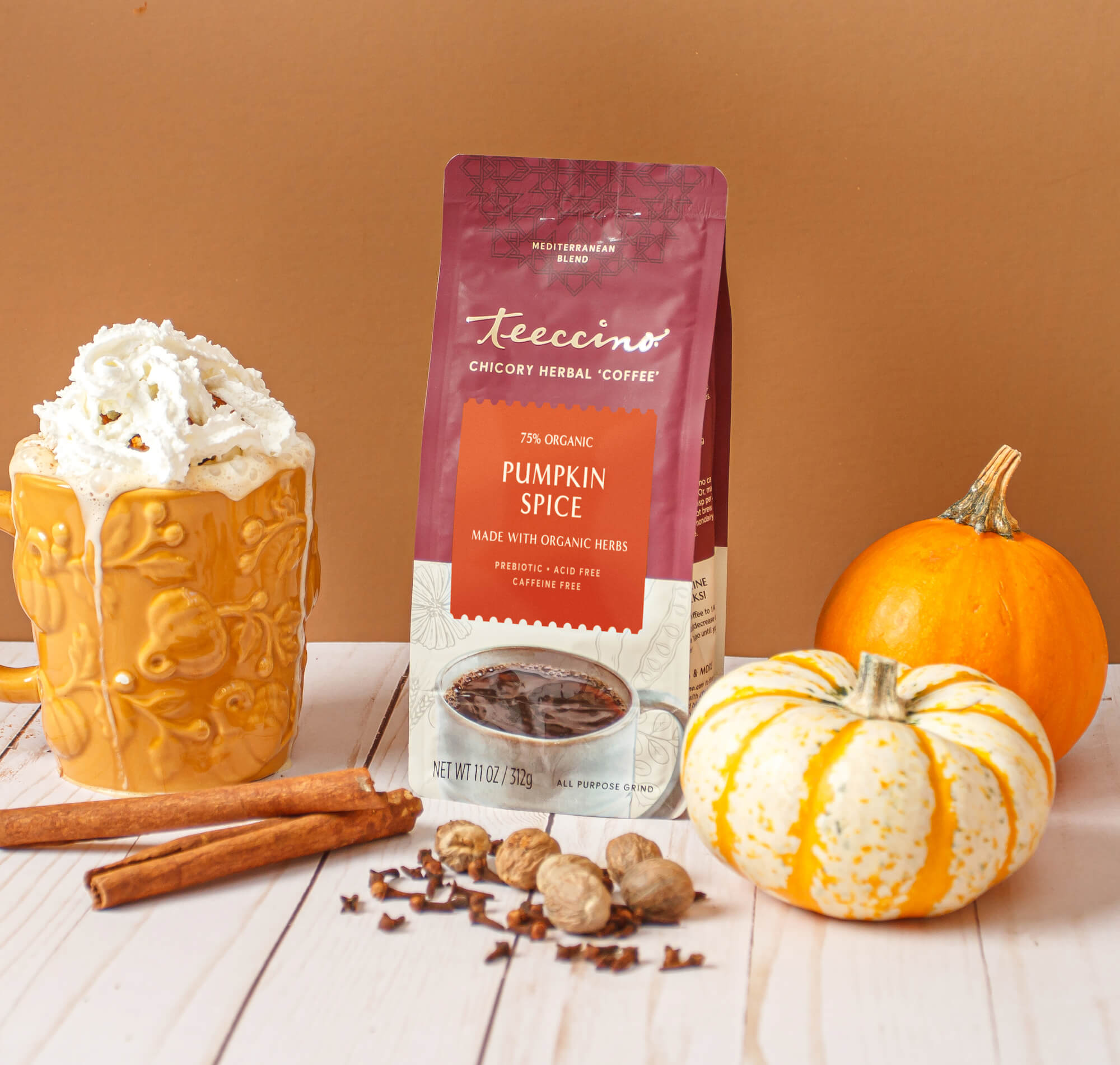 Teeccino Pumpkin Chai Almond Latte - Teeccino