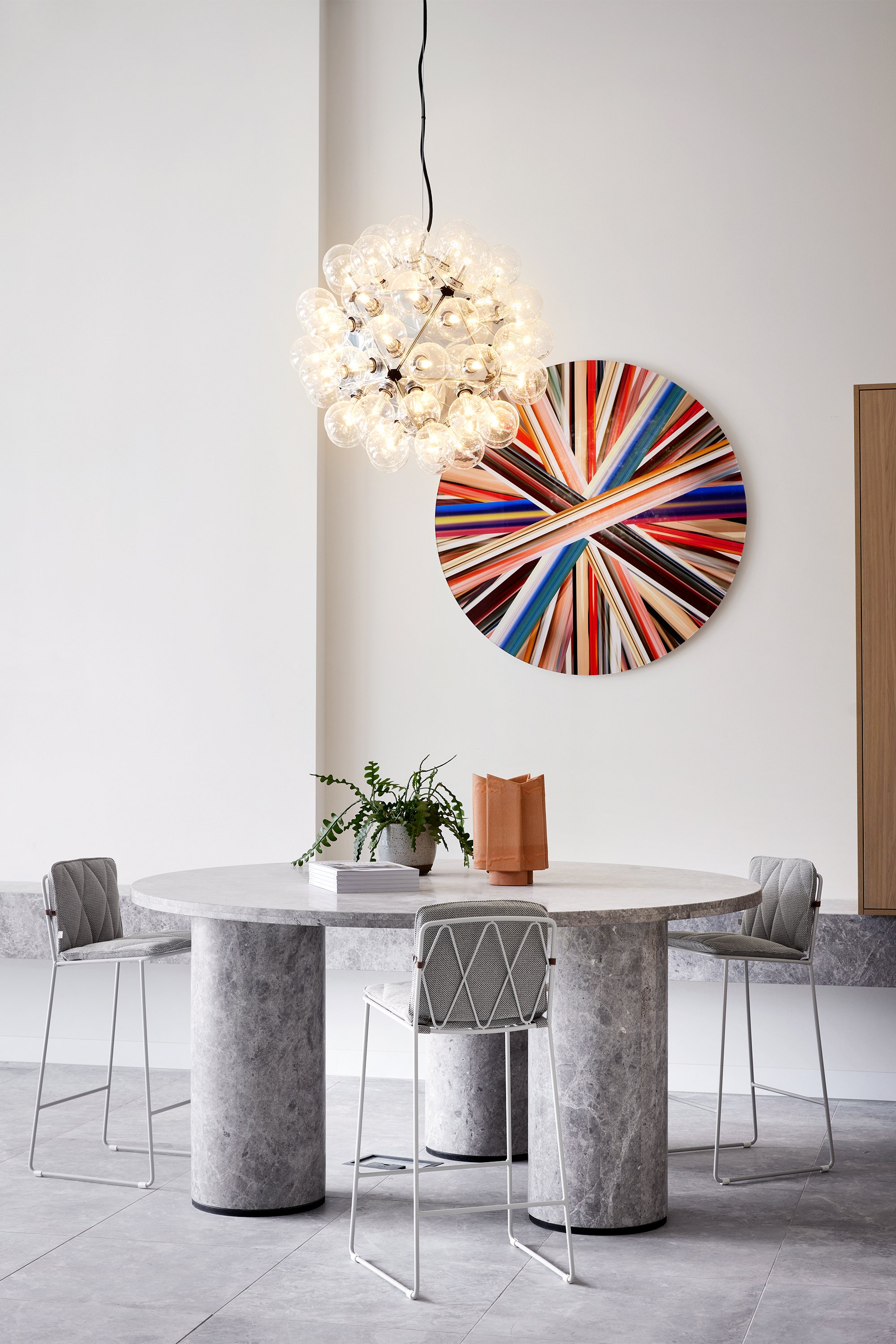 Seb Bar Stools Powder Coat Oyster Kvadrat Maharam Merit Kookaburra