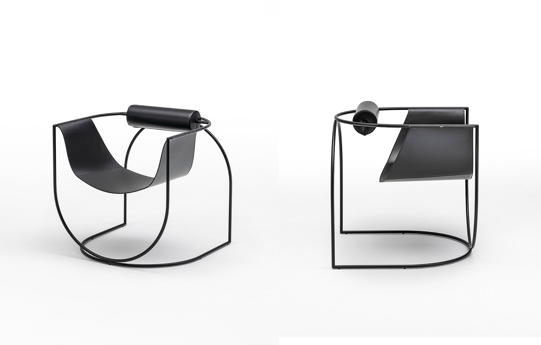 The sculptural Lemni Chair designed by Marco Levit for Liviing Divani. Photo c/o Living Divani. 