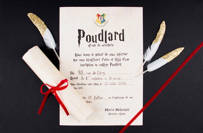 Harry Potter - Kit 12 invitations d'anniversaire - Livres jeux et