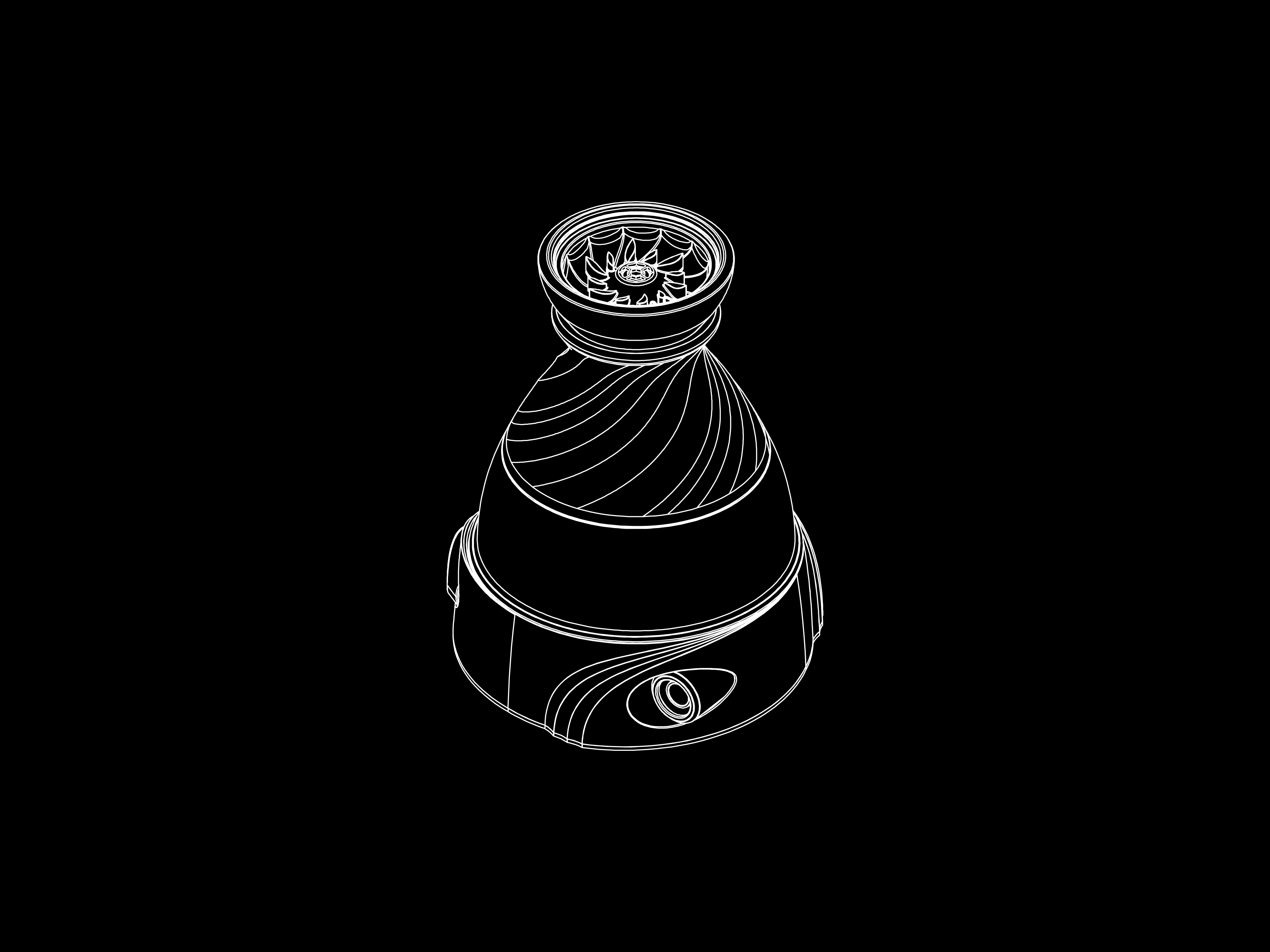 Calix Hookah Line Drawing