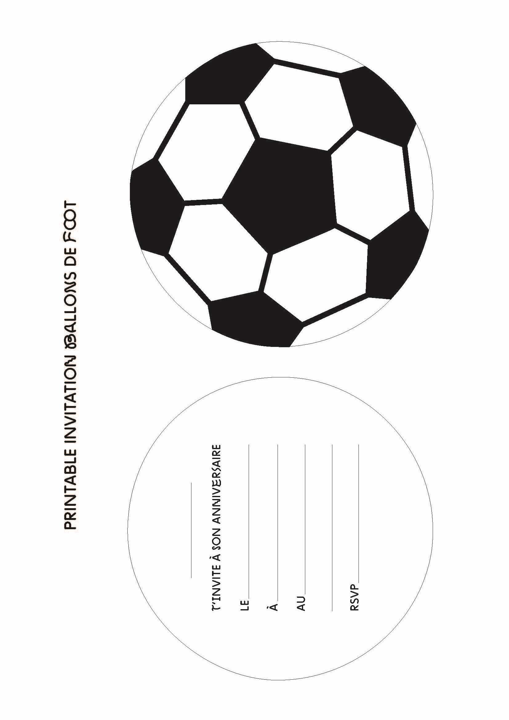 DIY pour anniversaire foot : invitation en forme de ballon