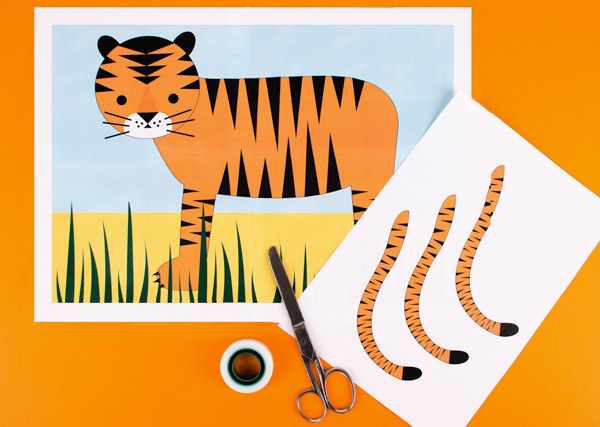 DIY gratuit : animation pin la queue du tigre pour un anniversaire safari