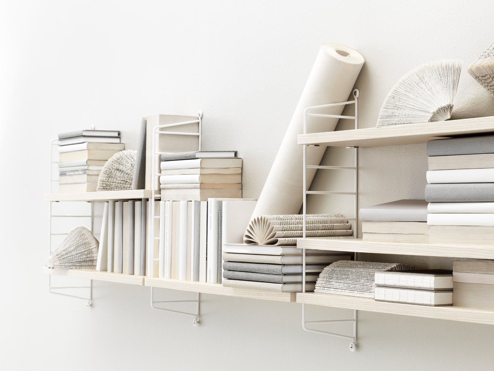 מדפים מודולריים בסגנון סקנדינבי נורדי מעוצבים מינימליסטיים מדפים לסלון לחדר שינה מידוף מודולרי