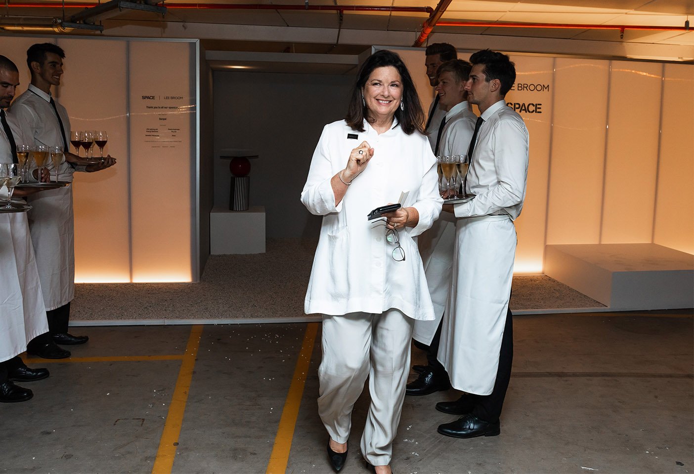 Eileen Rickerby at the launch of Lee Broom's 'Park Life' show at Space Sydney in 2019. Photo c/o Space. 