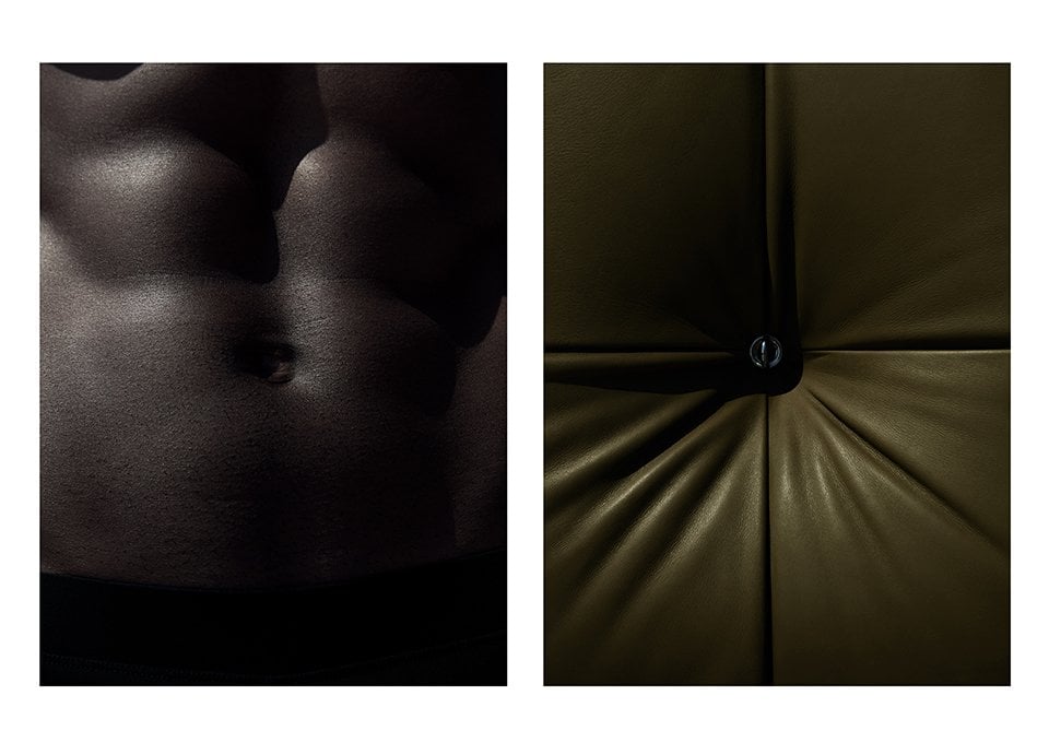 Sequence 3 by Jumbo Tsui explores the scultpural relationship between the body and the Camaleonda. Photography c/o B&B Italia.