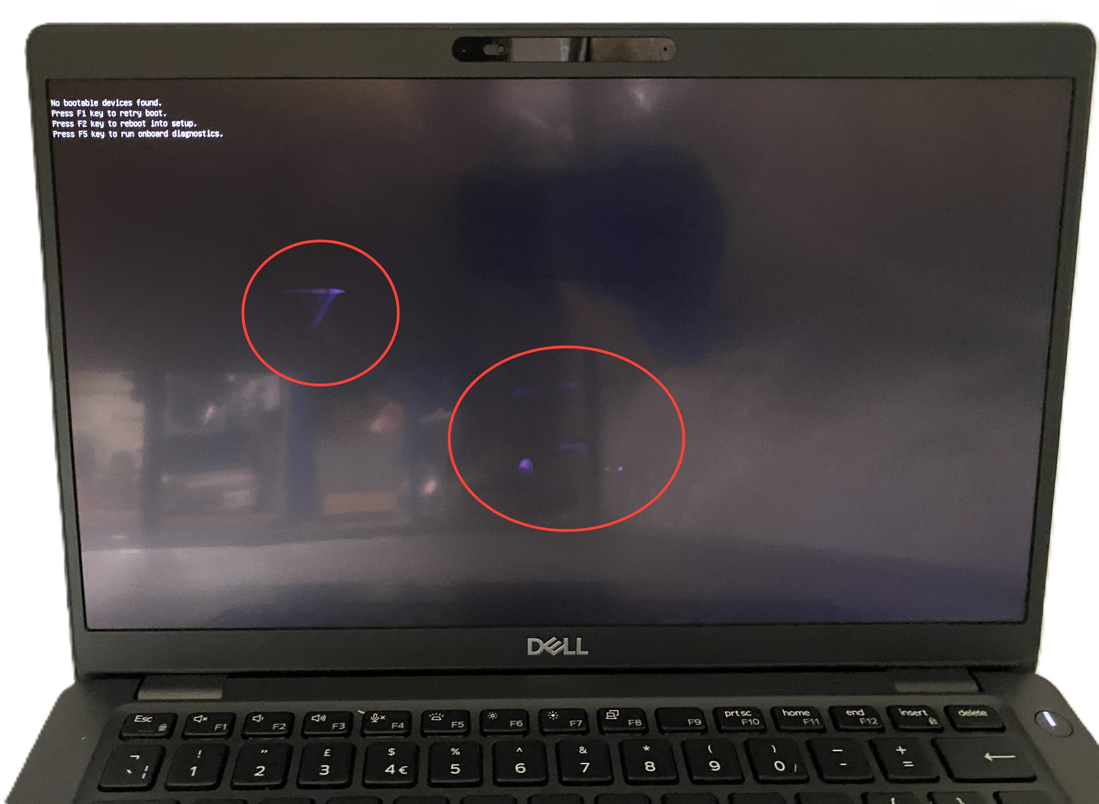 Device #5 - Purple marks on screen when screen is black