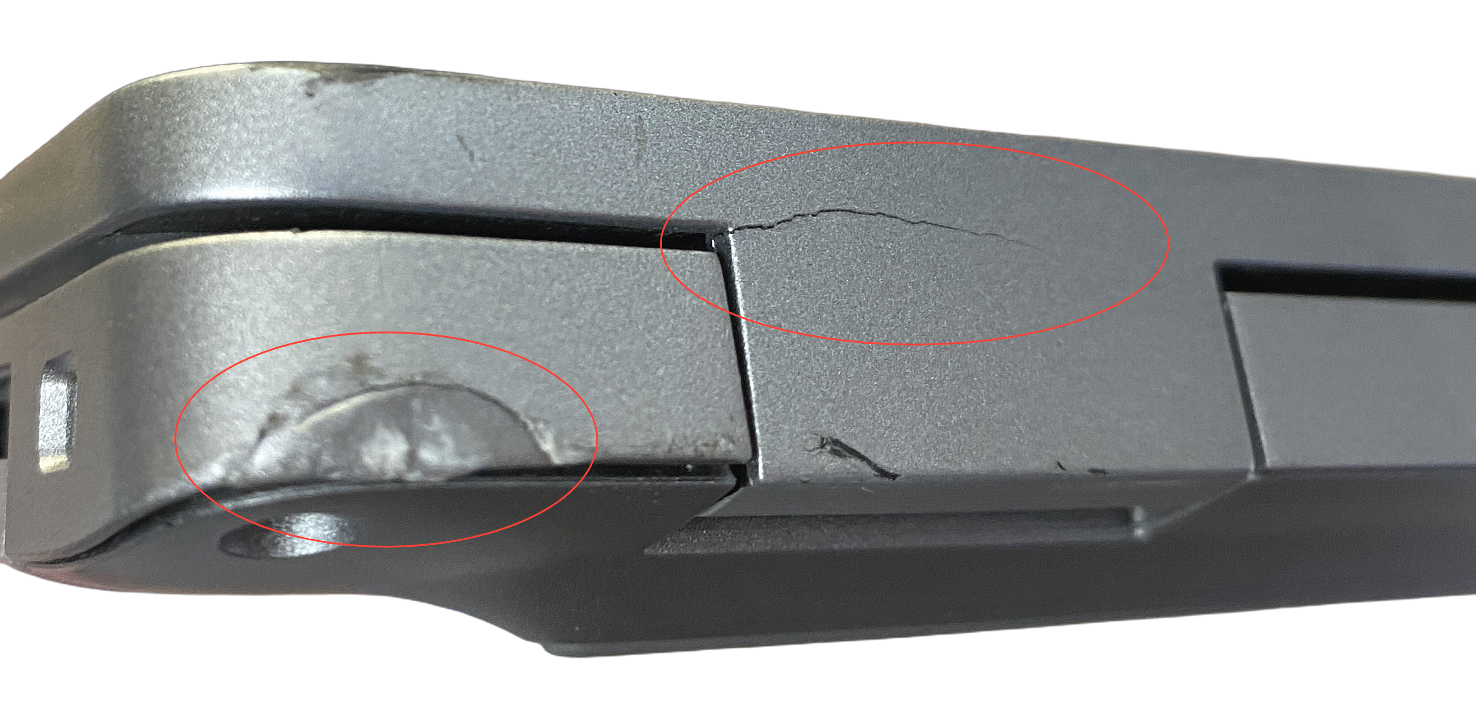 Device #2 - cracked chassis and hinge case