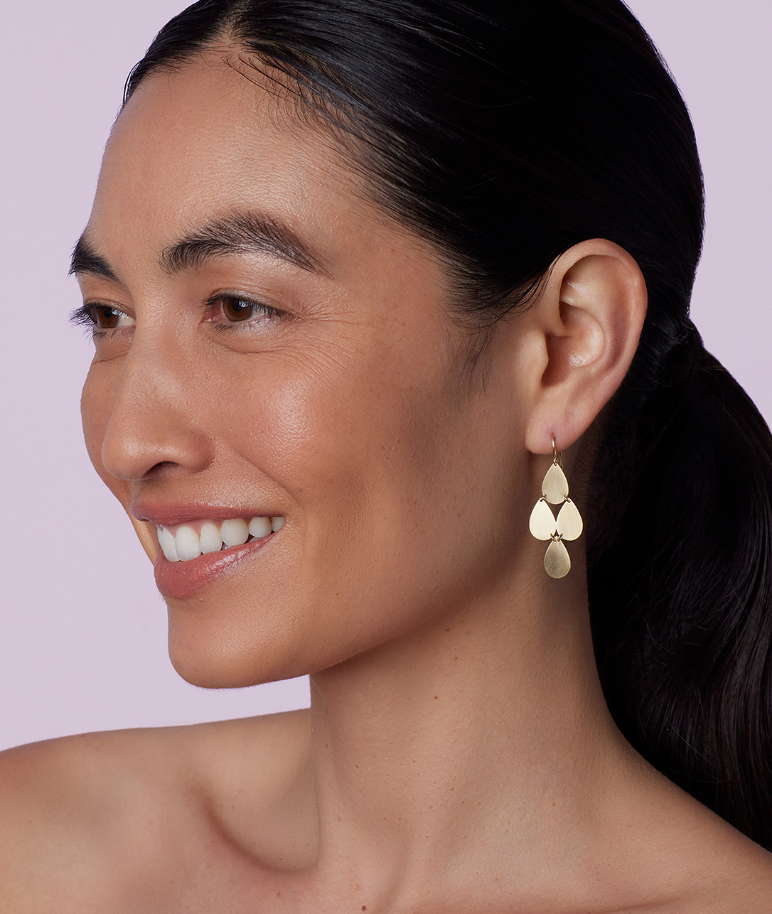 One of our very first styles, our Gold Classic Four Drop Earrings have become instantly recognizable as a signature of Irene.