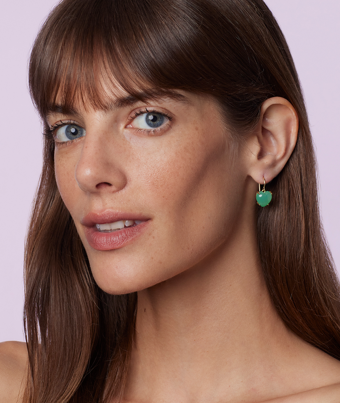 Love comes in all shapes, sizes, and gemstones. Our iconic Love Earrings are now available in chrysoprase.