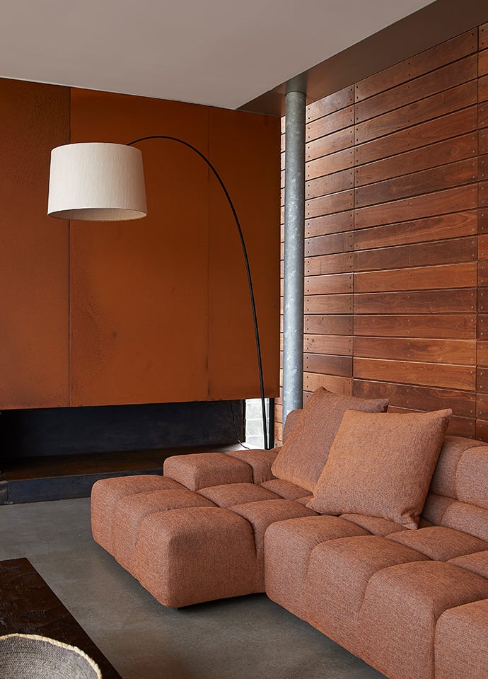 B&B Italia Tufty-Time Sofa and Foscarini Twiggy Wood. Photography © Derek Swalwell