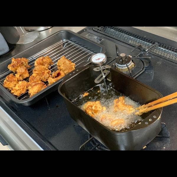 Deep Frying the Chicken