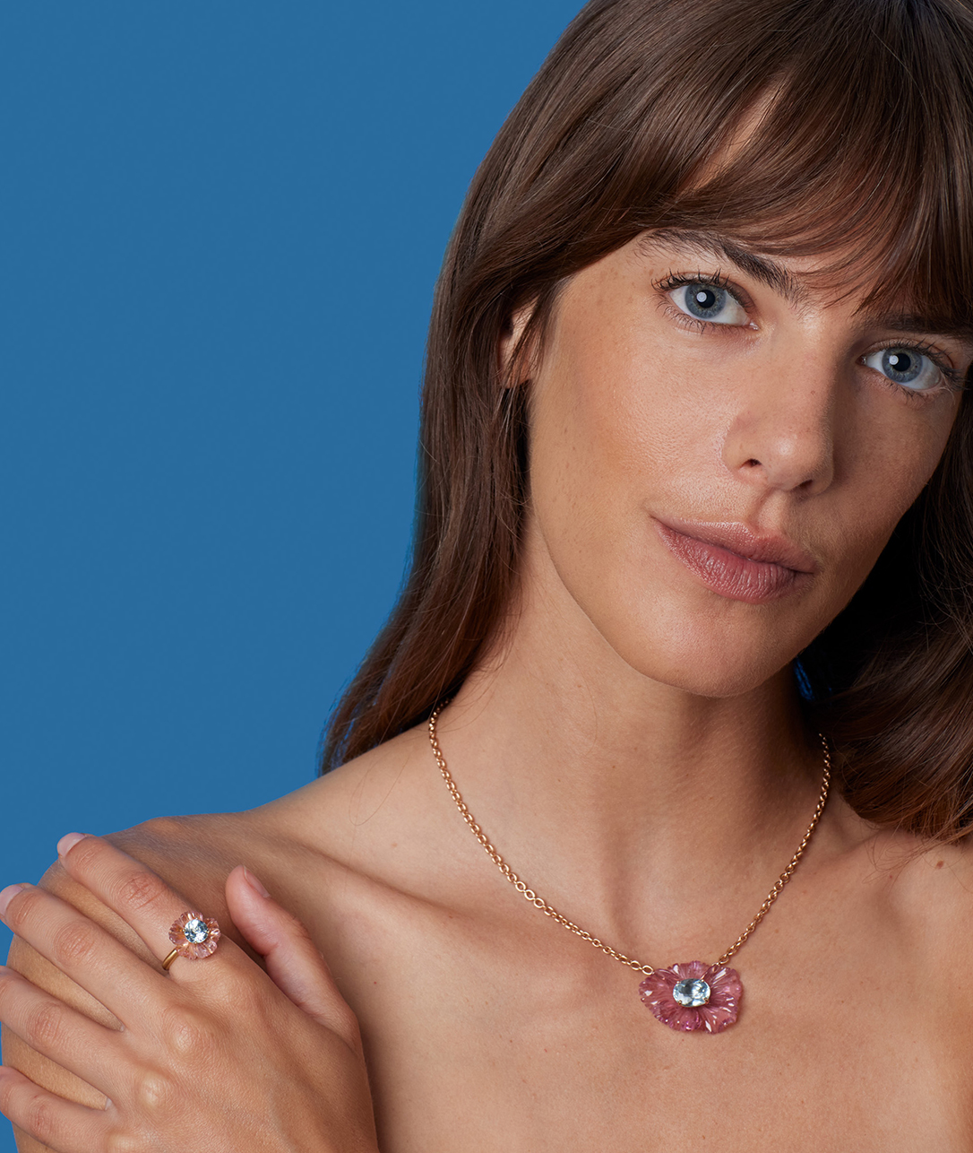 Soft pinks paired with unexpected center-stones for sweet sophistication.SHOP PINK TOURMALINE TROPICAL FLOWER