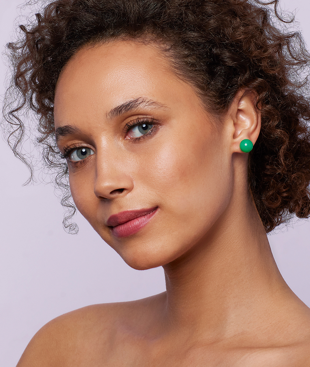 Apple-green chrysoprase Gumball Stud Earrings brighten any day.SHOP CHRYSOPRASE