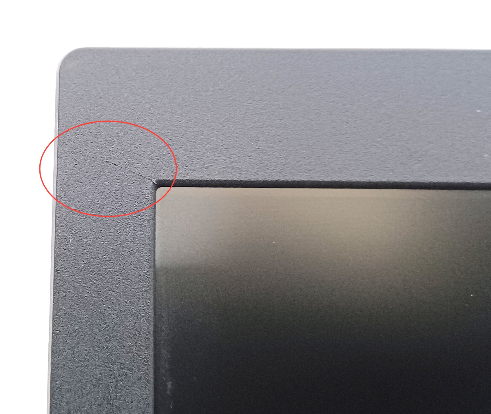 Device #1 - Minor crack in LCD bezel