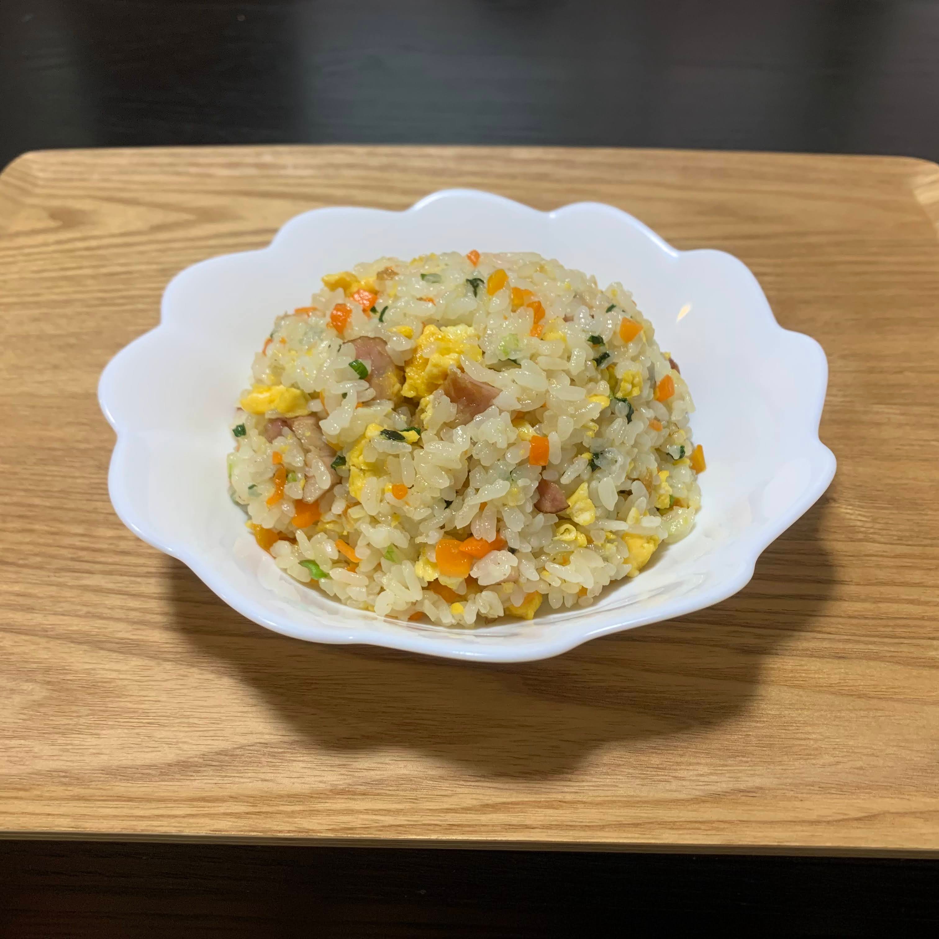 Yakimeshi served on a plate 