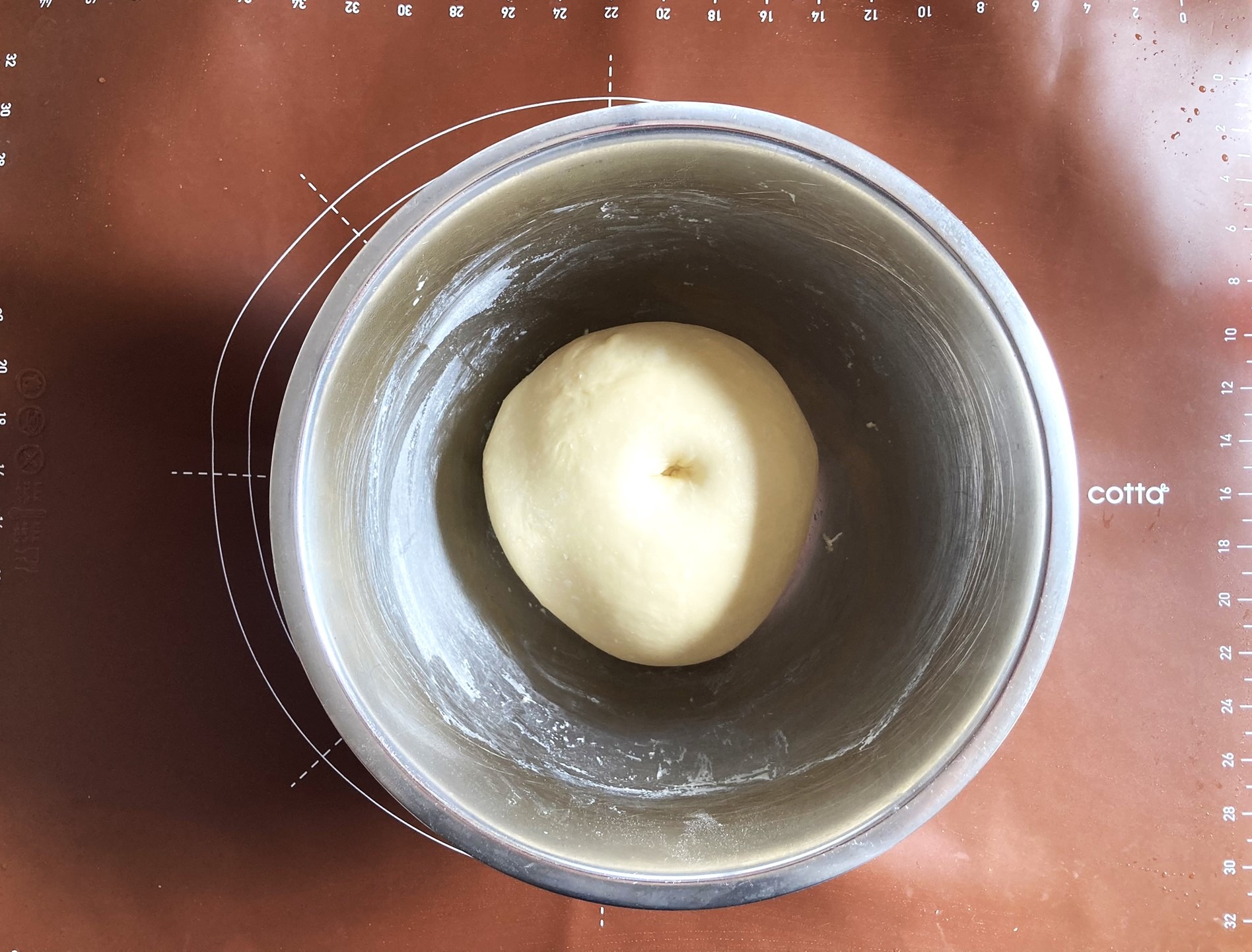 Dough with poked hole